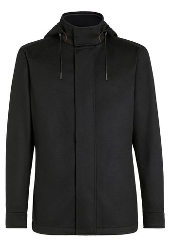 Zegna Oasi hooded cashmere jacket - Nero