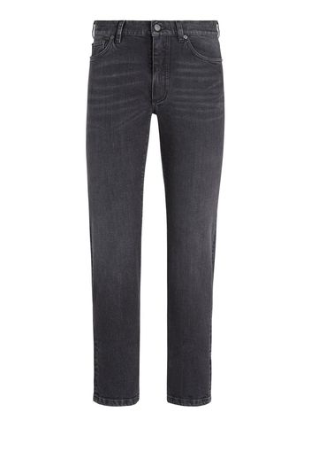 Zegna tapered five-pocket jeans - Grigio