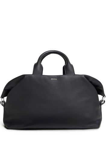 Zegna Raglan deerskin holdall - Nero