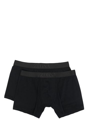 Zegna logo-waistband boxers set of 2 - Nero