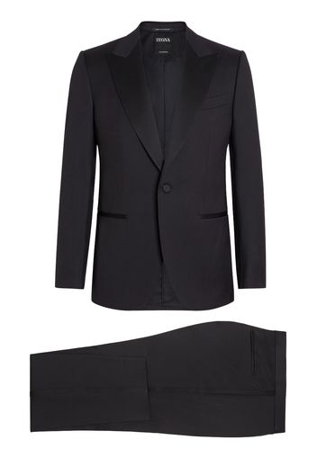 Zegna single-breasted wool suit - BLACK