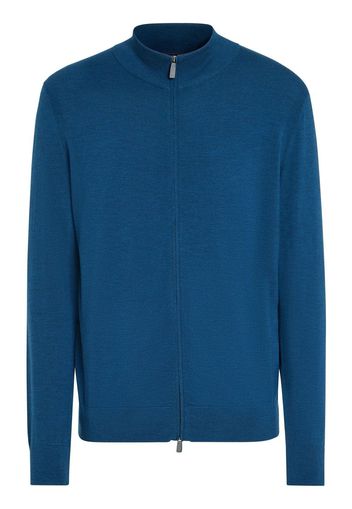 Zegna Cardigan con zip - Blu