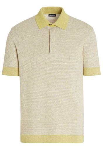 Zegna Polo con abbottonatura nascosta - Giallo