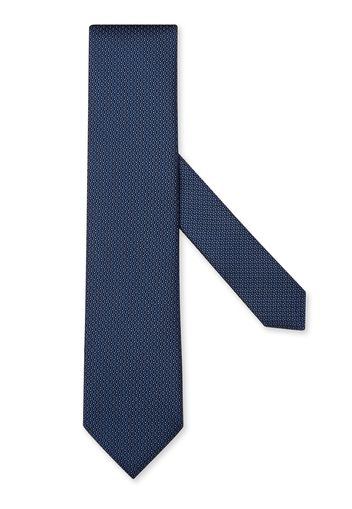 Zegna graphic-print silk tie - BL1 DARK BLUE