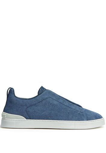 Zegna Sneakers Triple Stitch - Blu