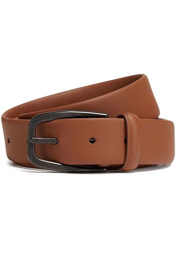 Zegna leather buckle belt - Marrone