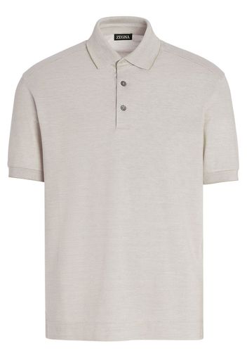 Zegna basic short-sleeved polo shirt - Toni neutri