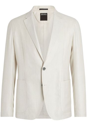 Zegna single-breasted button blazer - Bianco