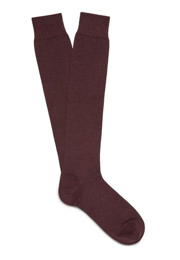 Zegna Triple-X jacquard mid-calf socks - Rosso