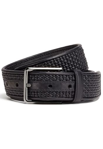 Zegna PELLETESSUTA™ Fixed leather belt - Nero