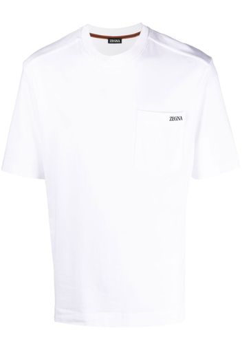 Zegna logo-print short-sleeve T-shirt - Bianco