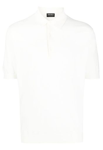 Zegna plain short-sleeved polo shirt - Bianco