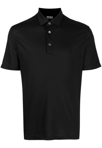 Zegna plain short-sleeved polo shirt - Nero