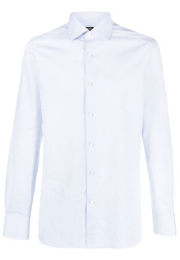 Zegna long-sleeve cotton shirt - Blu