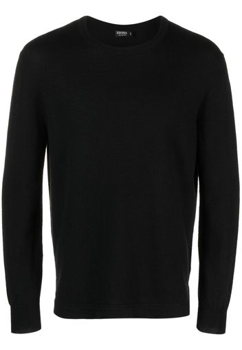 Zegna Oasi mélange-knit jumper - Nero