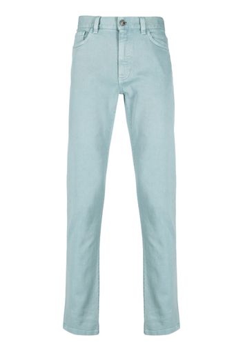 Zegna mid-rise straight-leg trousers - Blu