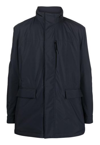 Zegna hooded zip-up jacket - Blu