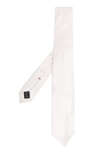 Zegna pointed silk tie - Bianco