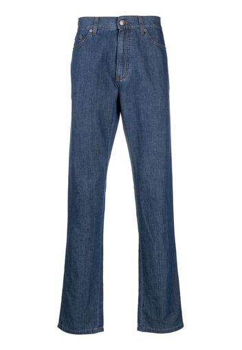 Zegna low-rise straight-leg jeans - Blu