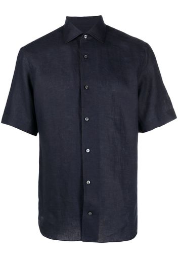 Zegna button-up linen shirt - Blu