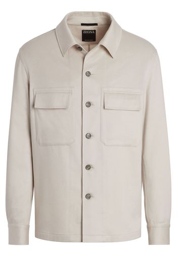 Zegna Giacca-camicia con bottoni - Bianco