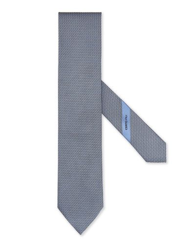 Zegna Cento Fili graphic-print silk tie - Blu
