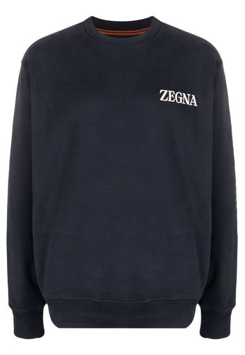 Zegna Felpa con stampa - Blu