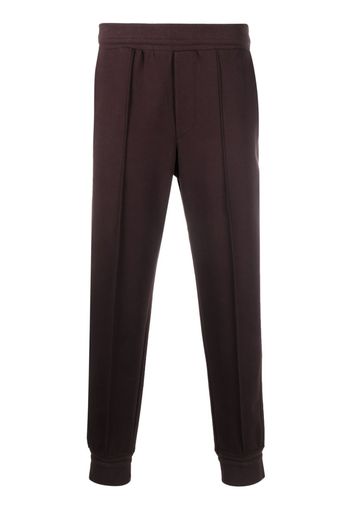 Zegna logo-embossed track trousers - Marrone