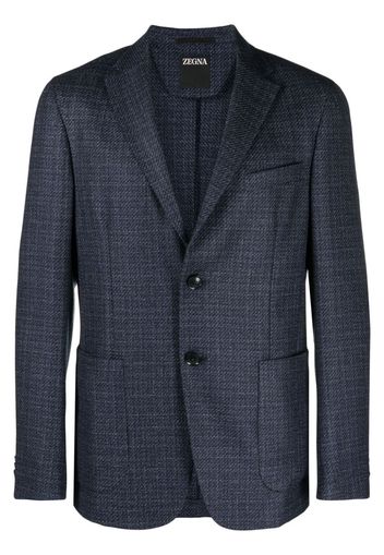 Zegna single-breasted wool blazer - Blu