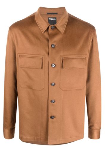 Zegna cashmere shirt jacket - Marrone