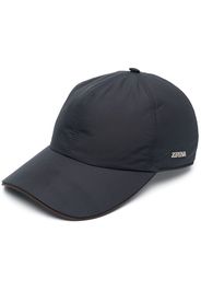 Zegna logo-plaque cotton cap - Blu