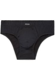 Zegna Slip con banda logo - Nero