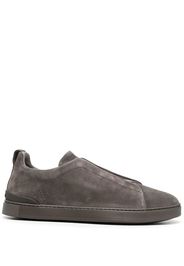 Zegna lo-top suede sneakers - Grigio