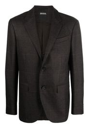 Zegna Blazer monopetto a quadri - Marrone