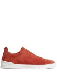 Zegna suede low-top sneakers - Marrone