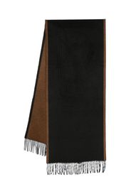 Zegna two-tone fringed-edge scarf - Nero