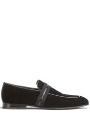 Zegna velvet almond-toe loafers - Nero