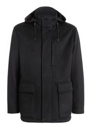 Zegna Oasi hooded cashmere coat - Nero