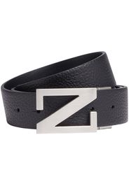 Zegna leather reversible belt - Nero