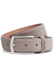 Zegna suede decorative stich belt - Grigio