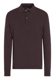 Zegna long-sleeved polo shirt - Marrone