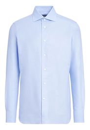 Zegna button-down long-sleeved shirt - Blu