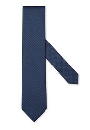 Zegna graphic-print silk tie - BL1 DARK BLUE