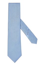 Zegna Z logo-embroidered tie - Blu