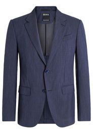 Zegna Blazer monopetto aderente - Blu