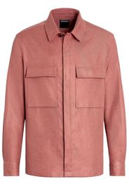 Zegna Pure Linen Overshirt - Rosso