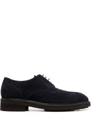 Zegna suede lace-up derby shoes - Blu