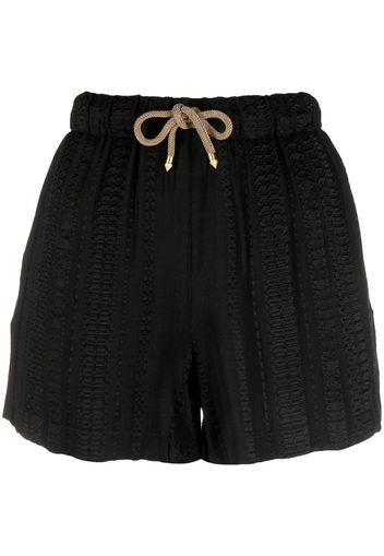 Zeus+Dione Shorts con effetto jacquard - Nero