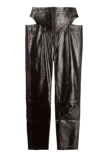 ZEYNEP ARCAY cut-out detailing cropoed trousers - Marrone
