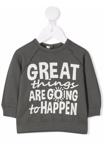 Zhoe & Tobiah slogan-print cotton jumper - Grigio